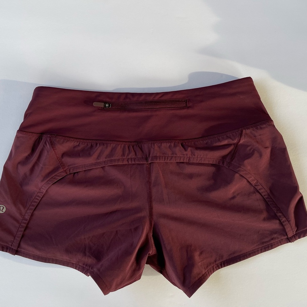 lululemon athletica Women's Maroon High-Rise Athletic Shorts